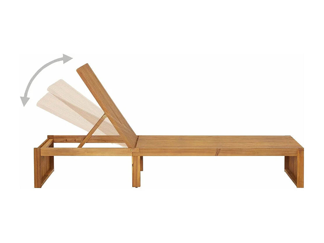 Transat chaise longue bain bois marron 200 x 60 x 30 cm 02_0012338