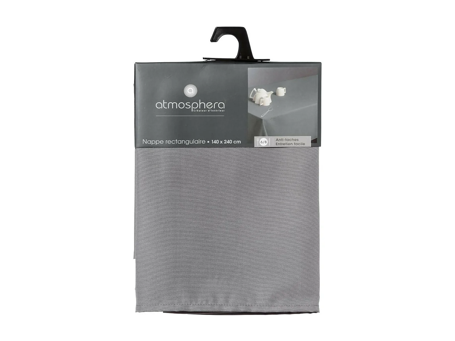 Nappe Antitache "Unie" 140x240cm Gris