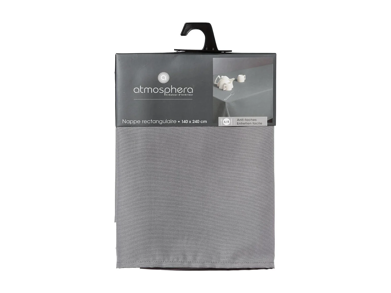 Nappe Antitache "Unie" 140x240cm Gris