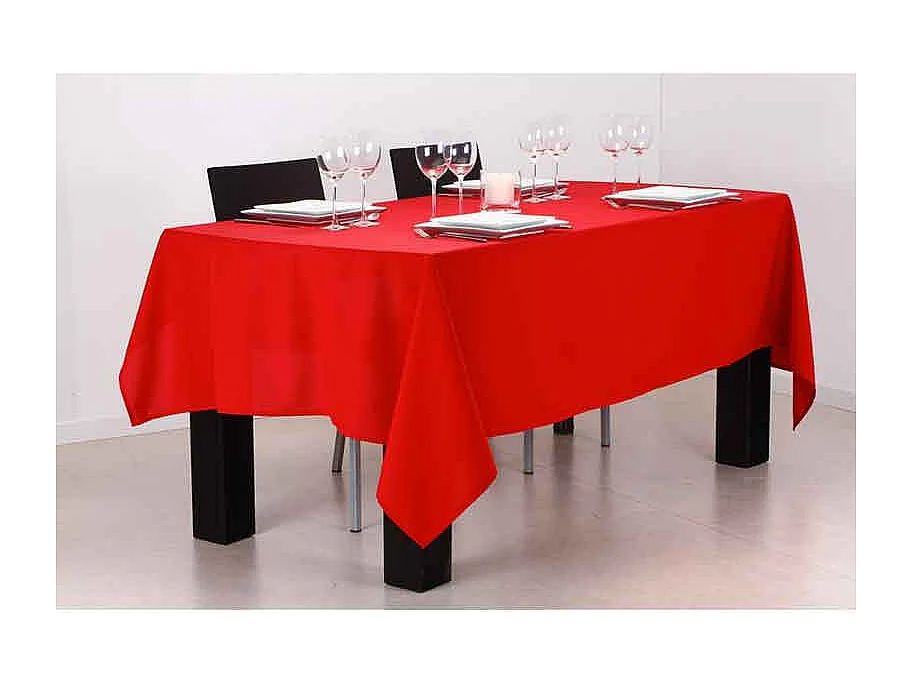 Nappe Antitache "Unie" 140x240cm Rouge