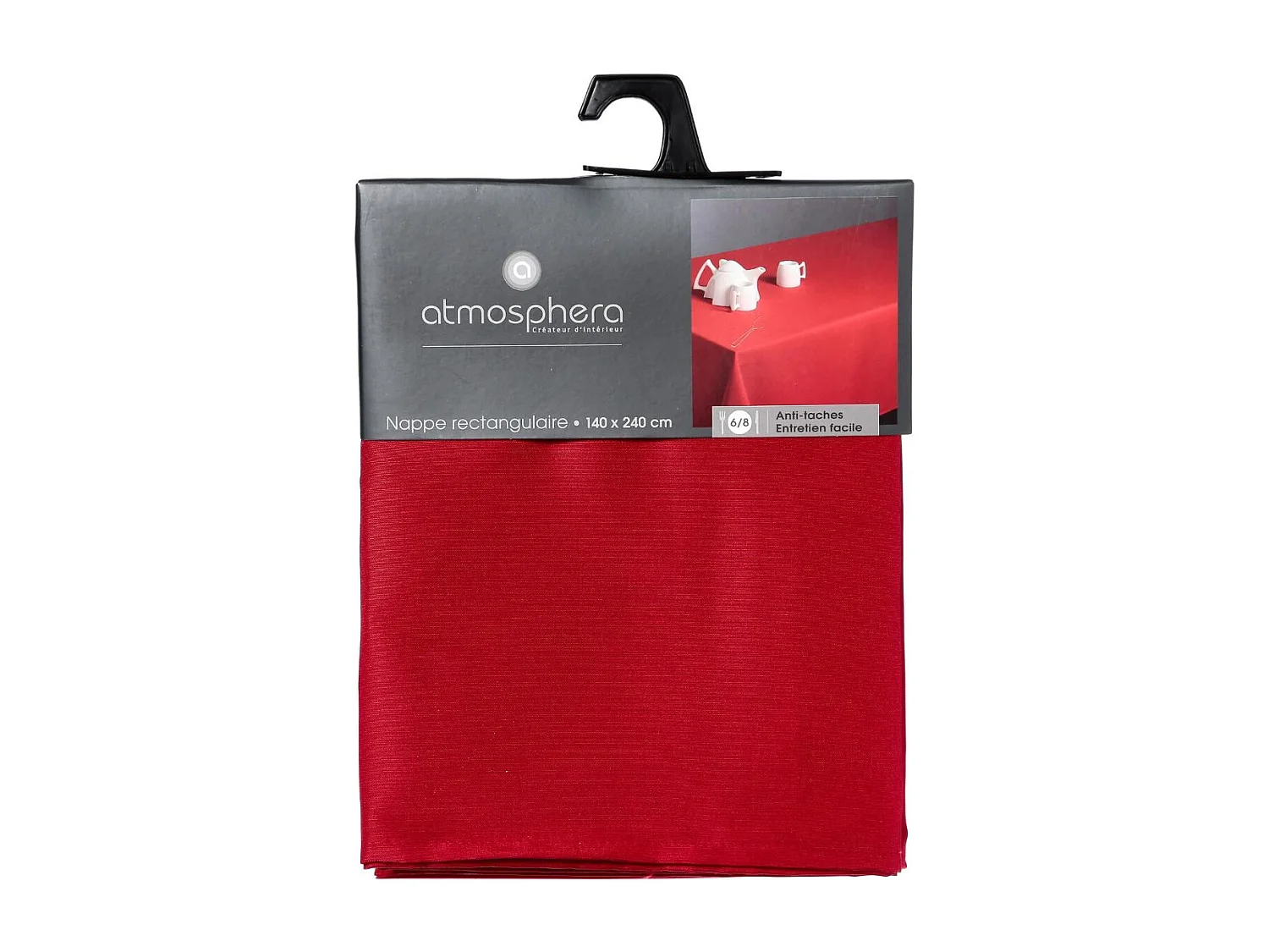 Nappe Antitache "Unie" 140x240cm Rouge