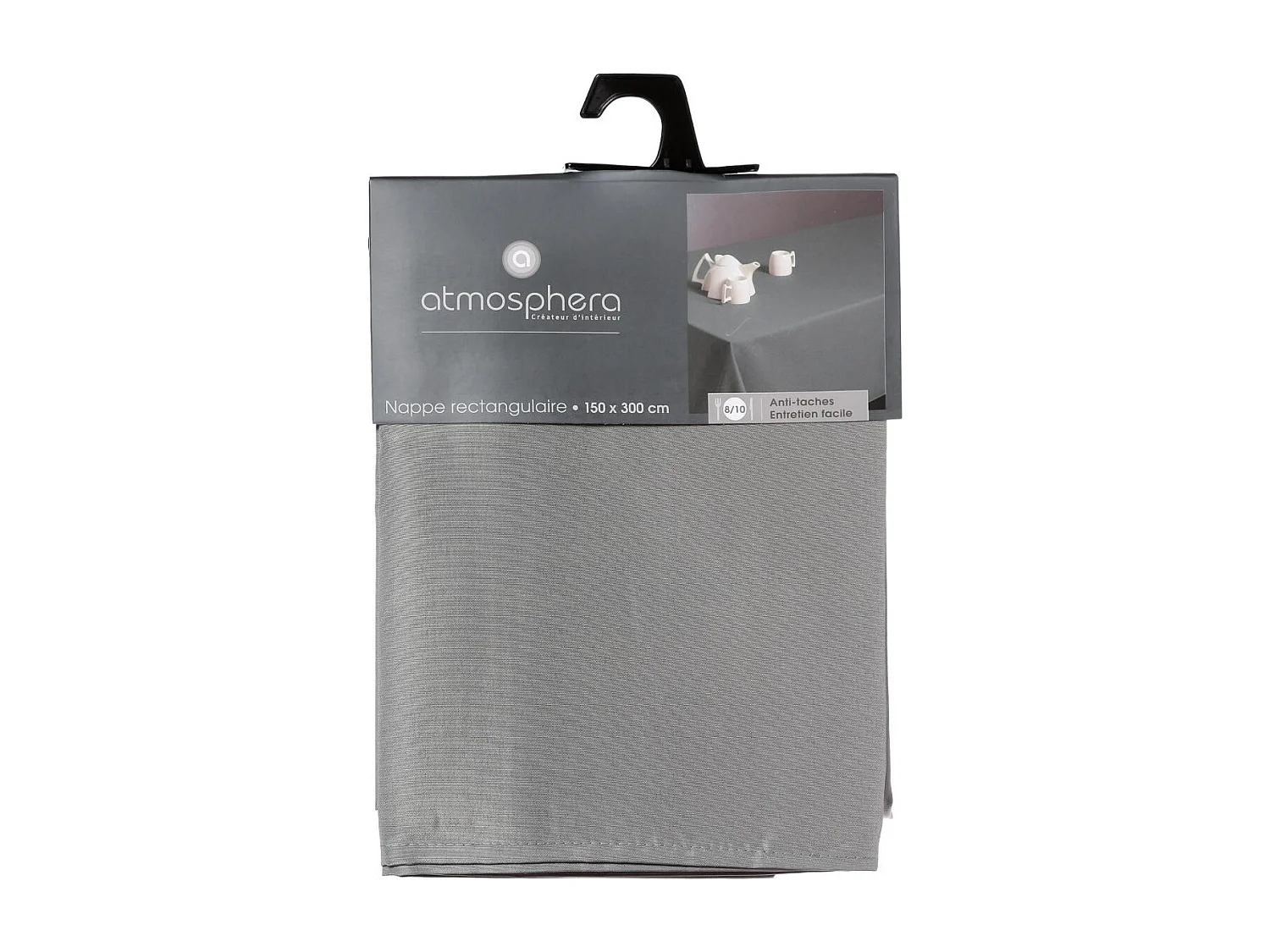 Nappe Antitache "Unie" 150x300cm Gris