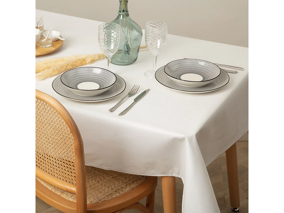 Nappe en polycoton Blanc 150 x 250 cm