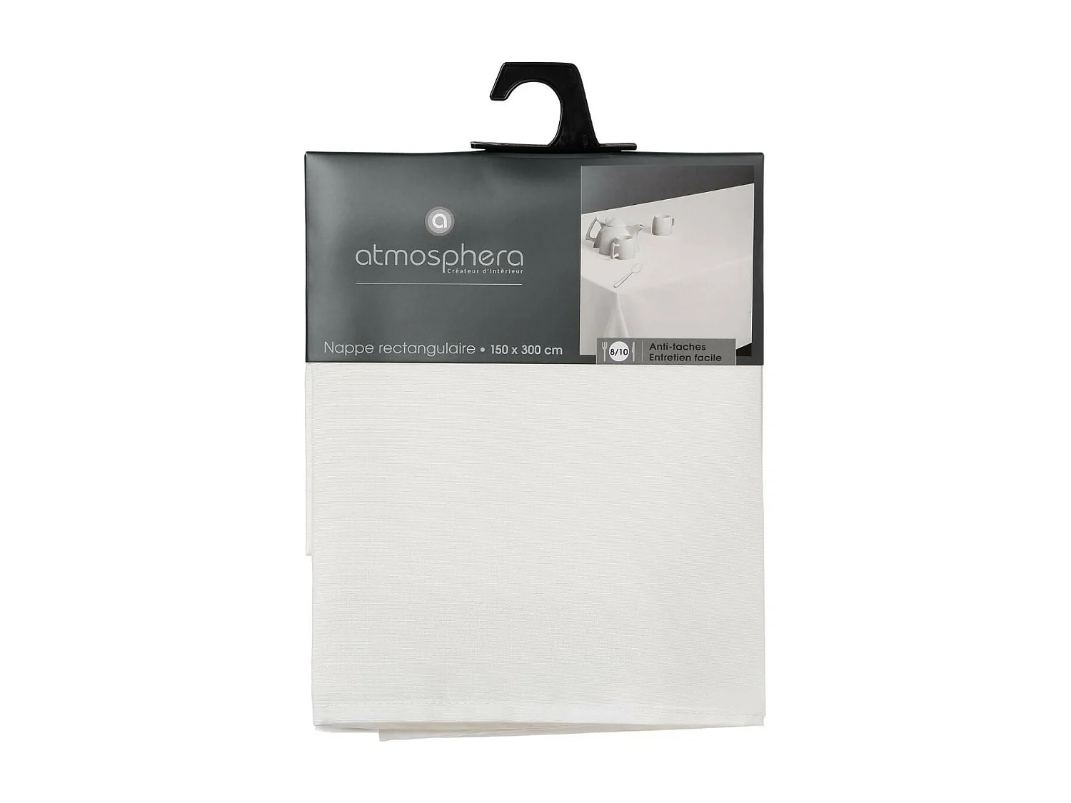 Nappe Antitache "Unie" 150x300cm Ivoire