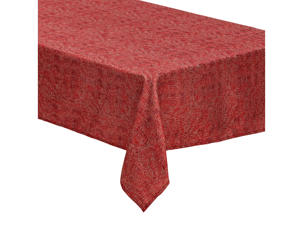 Mantel rojo y dorado de jacquard