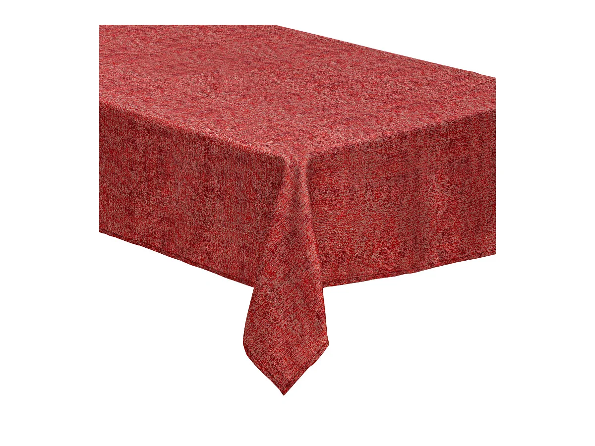 Rot-goldene Jacquard-Tischdecke