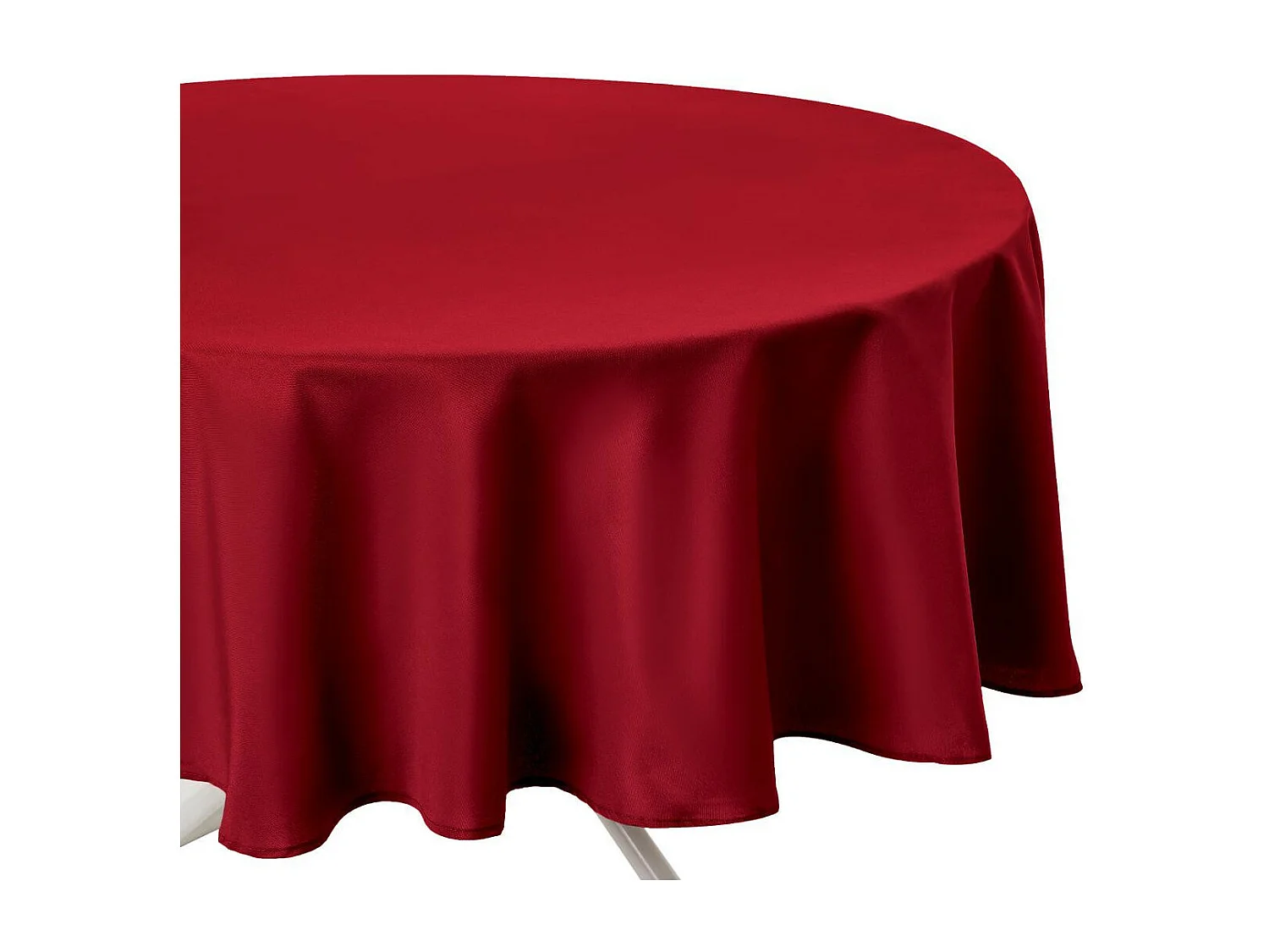 Nappe Antitache Ronde "Unie" 180cm Rouge