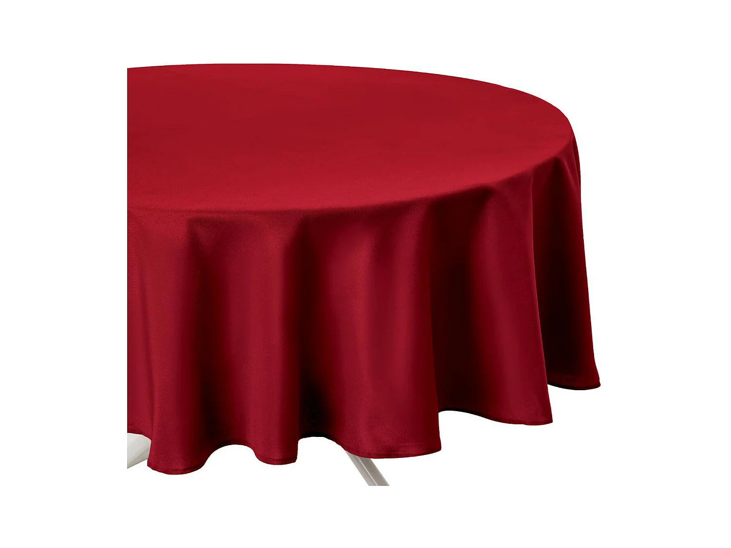 Nappe Antitache Ronde "Unie" 180cm Rouge