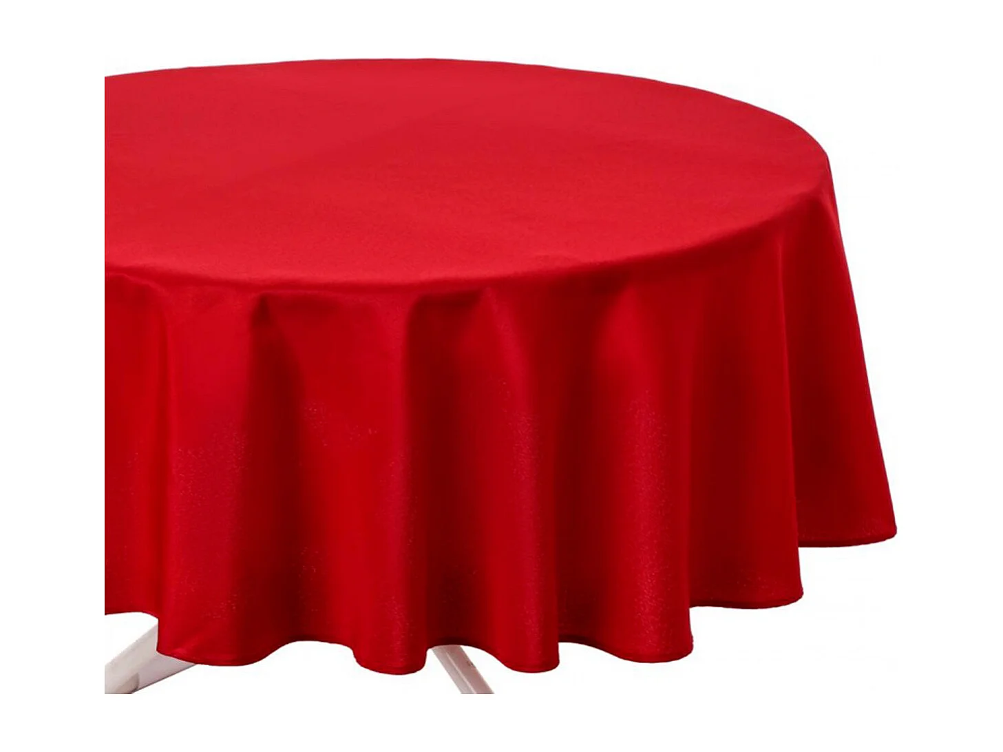 Nappe Antitache Ronde "Unie" 180cm Rouge