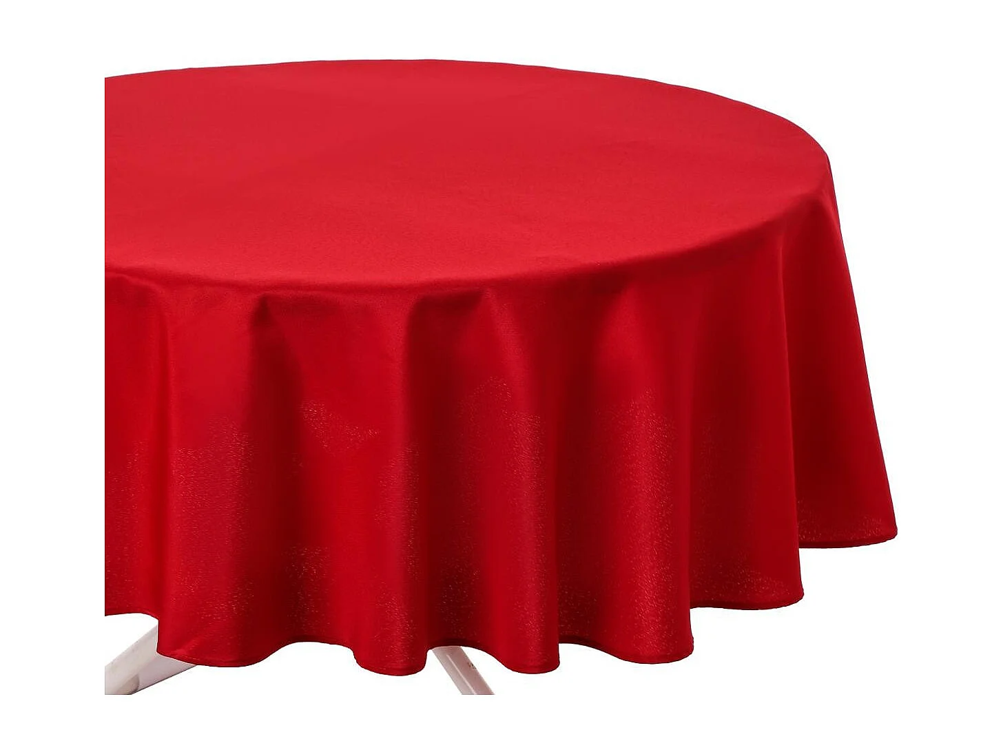 Nappe Antitache Ronde "Unie" 180cm Rouge