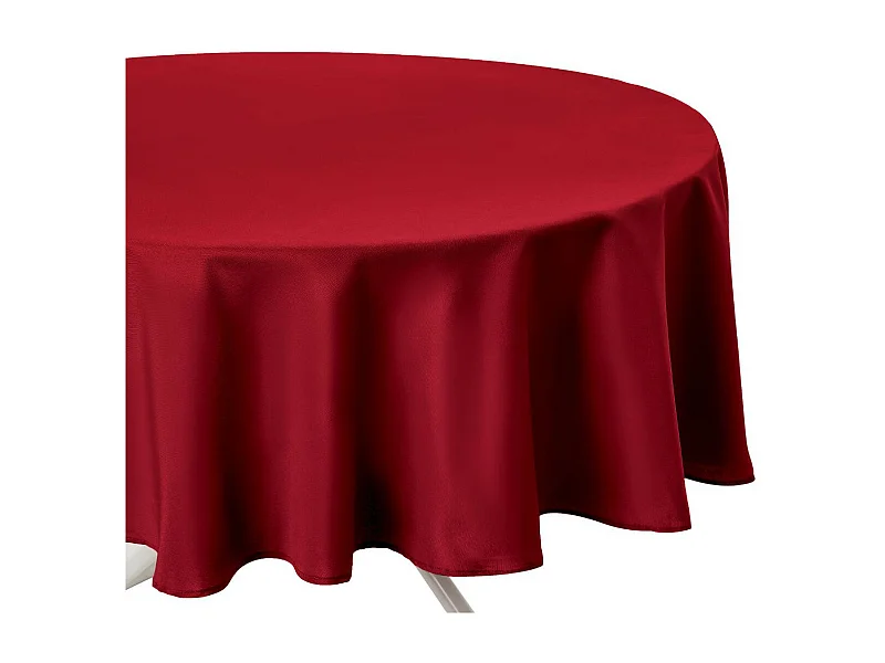 Nappe Antitache Ronde "Unie" 180cm Rouge