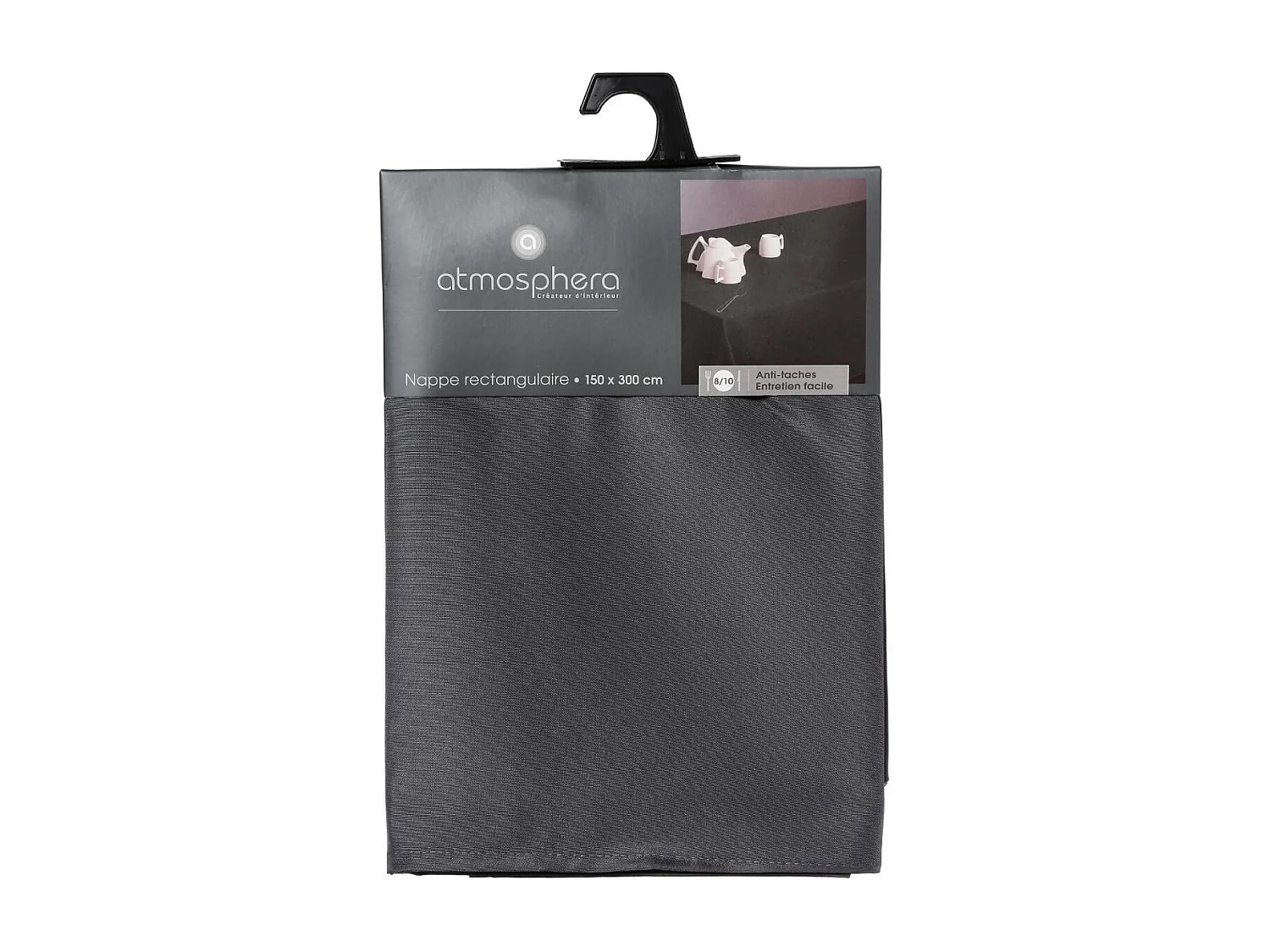 Nappe Antitache "Unie" 150x300cm Ardoise