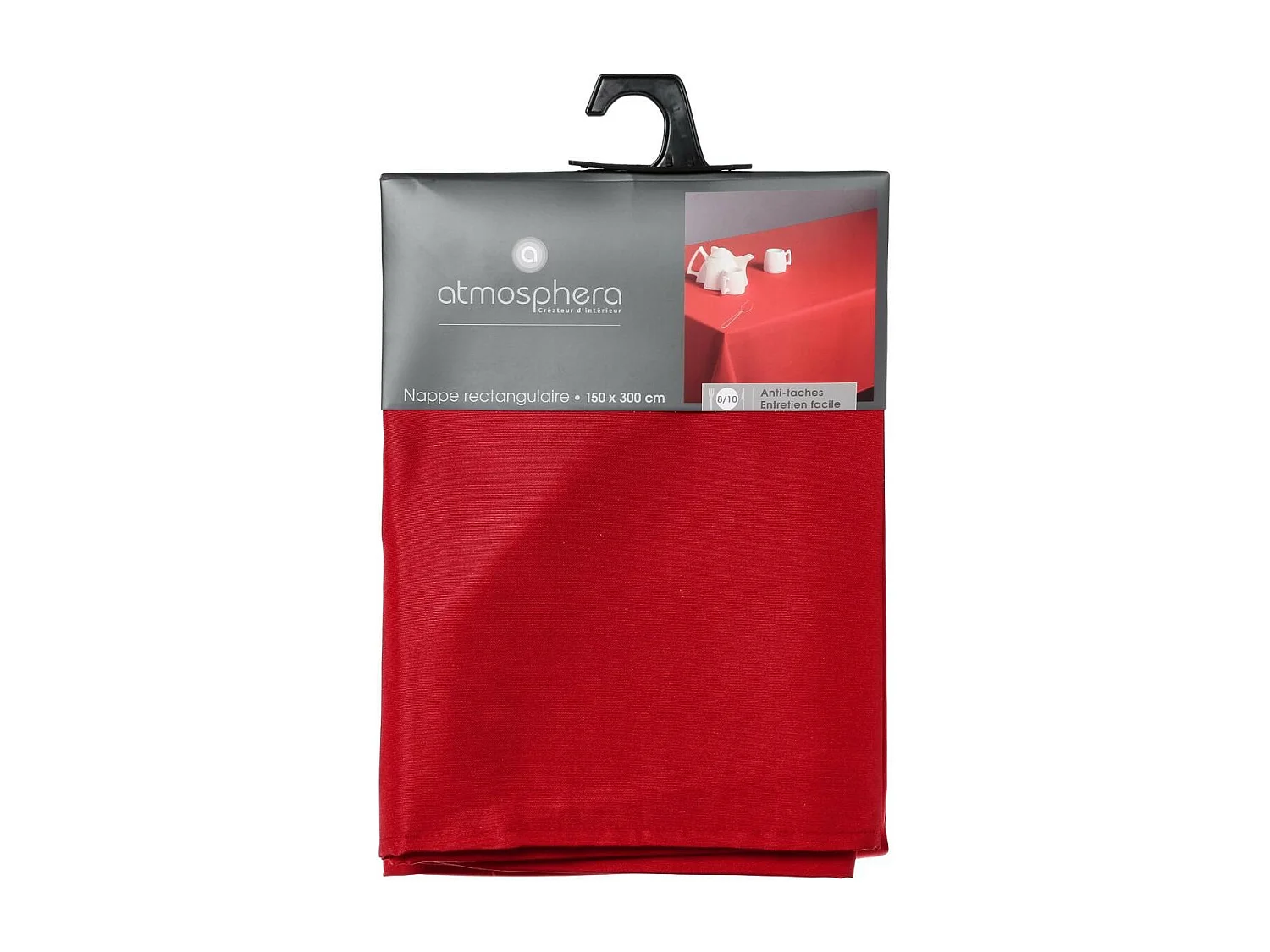 Nappe Antitache "Unie" 150x300cm Rouge