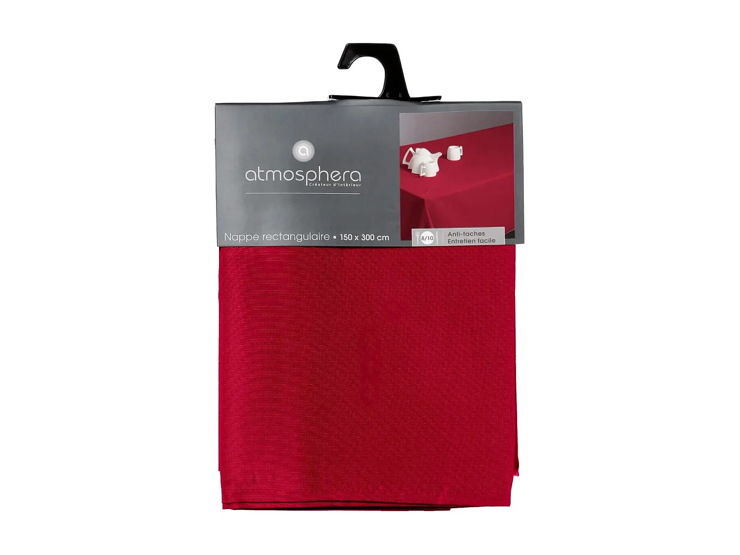 Nappe Antitache "Unie" 150x300cm Rouge