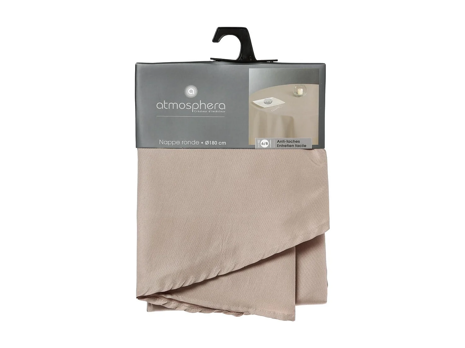 Nappe Antitache Ronde "Unie" 180cm Lin