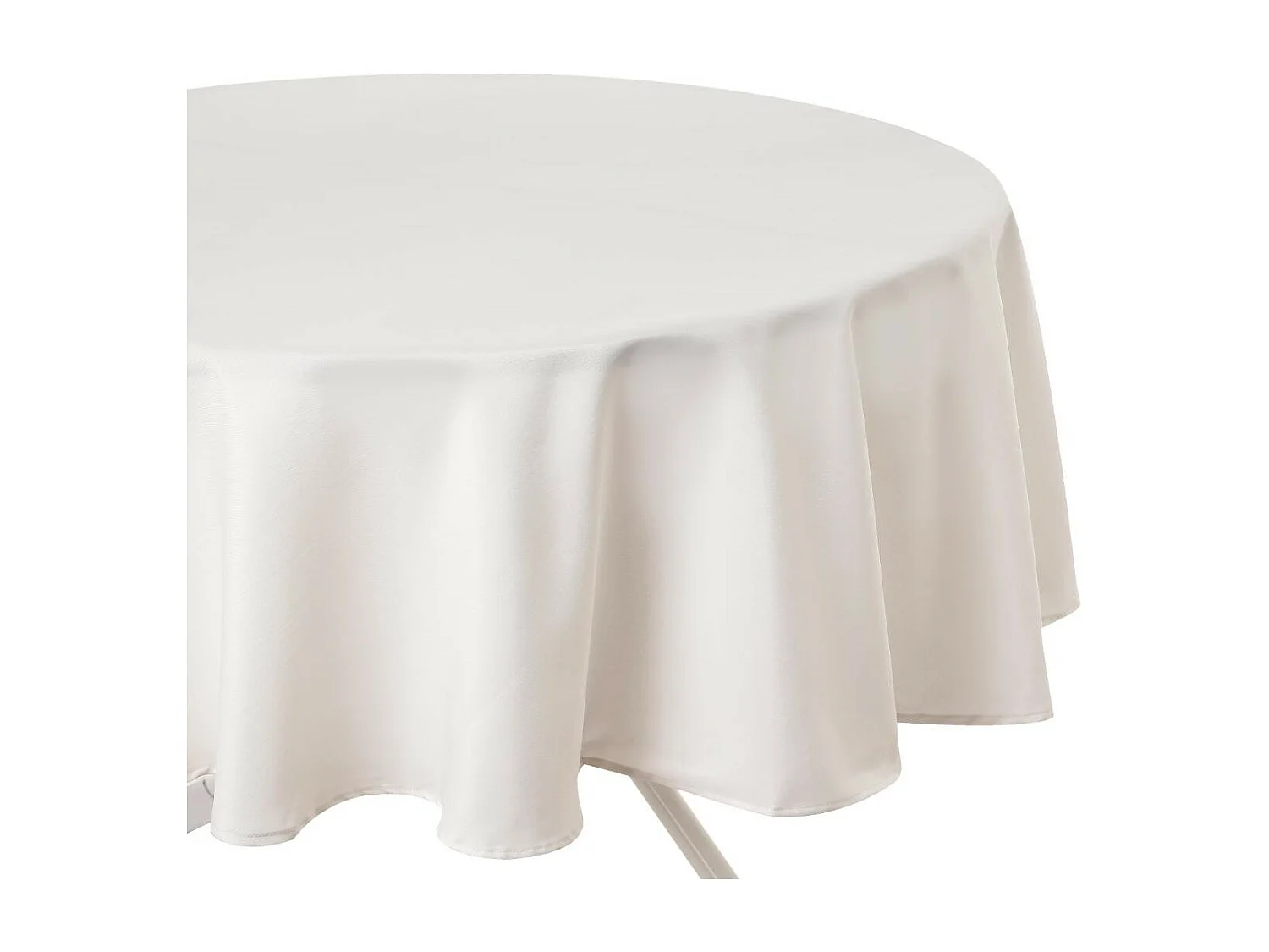 Nappe Antitache Ronde "Unie" 180cm Ivoire
