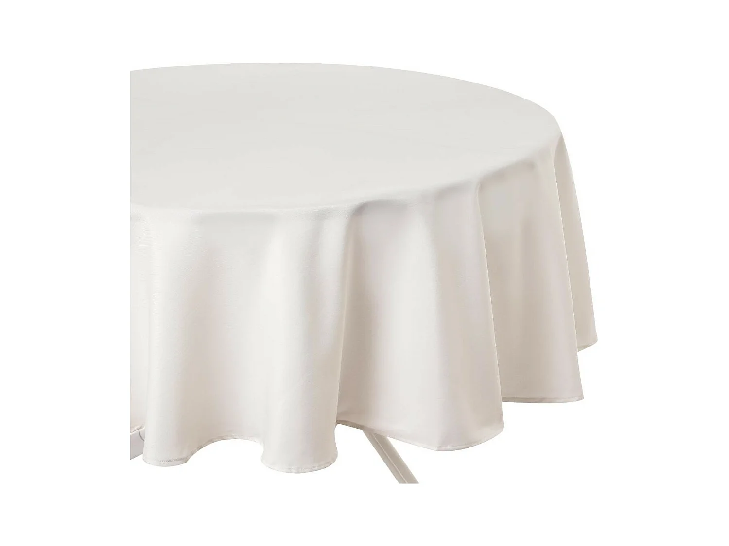 Nappe Antitache Ronde "Unie" 180cm Ivoire