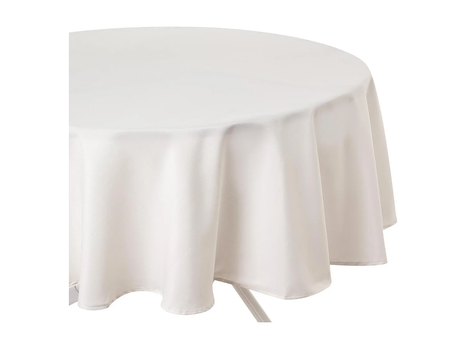 Nappe Antitache Ronde "Unie" 180cm Ivoire