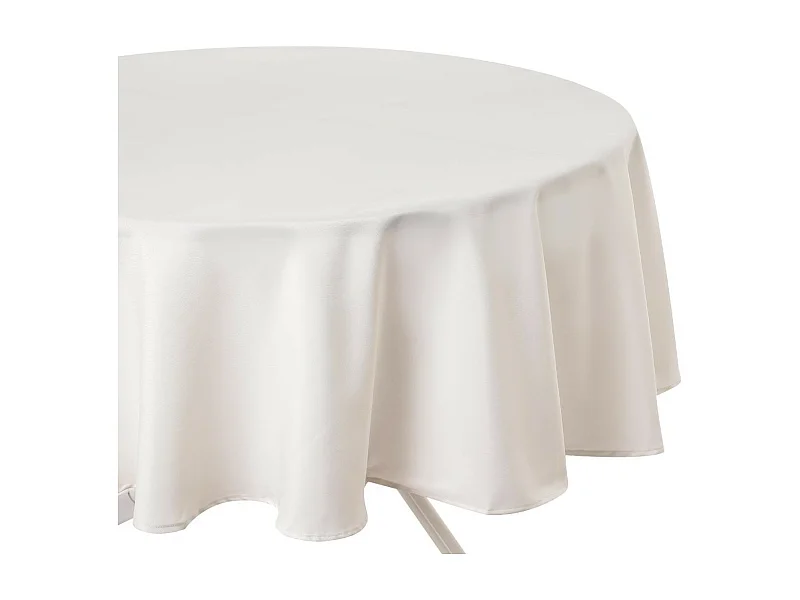Nappe Antitache Ronde "Unie" 180cm Ivoire