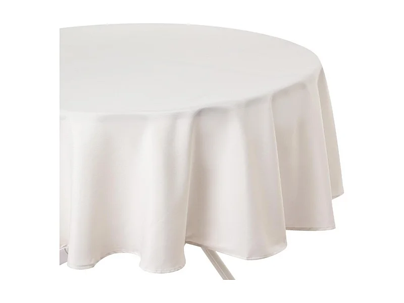 Nappe Antitache Ronde "Unie" 180cm Ivoire