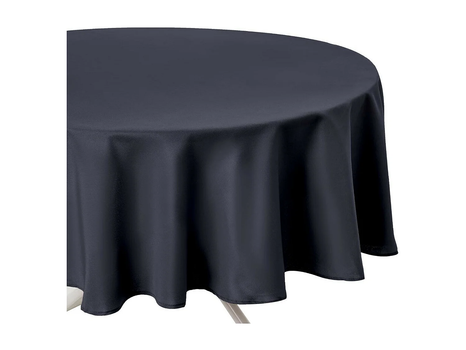Nappe Antitache Ronde "Unie" 180cm Ardoise