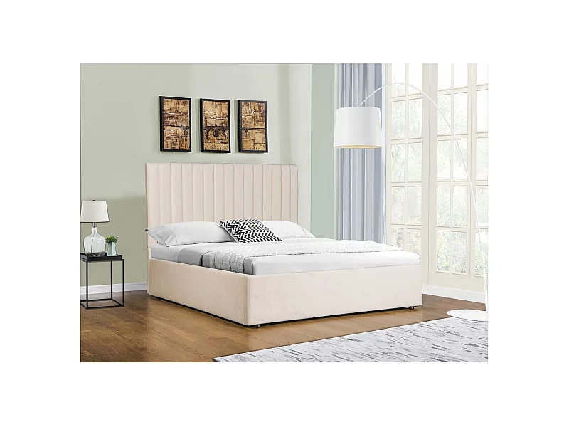 Bett mit Bettkasten "Mia" - 160 x 200 cm - Beige