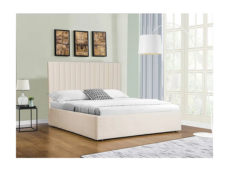 Bett mit Bettkasten "Mia" - 160 x 200 cm - Beige