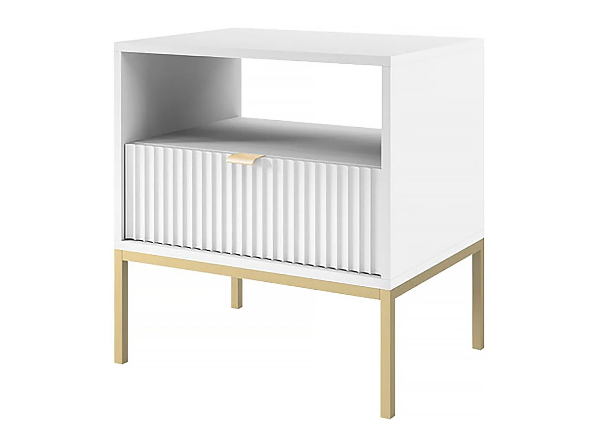 Table de chevet en bois "Tunis" - Blanche