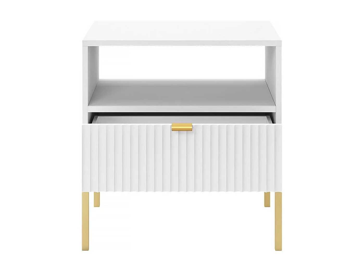 Table de chevet en bois "Tunis" - Blanche