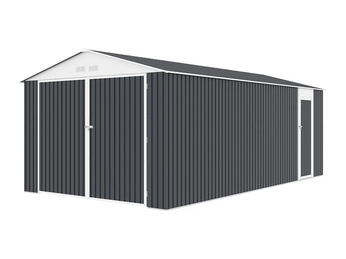 Garage en métal "Houston" 18,56m²  - Anthracite