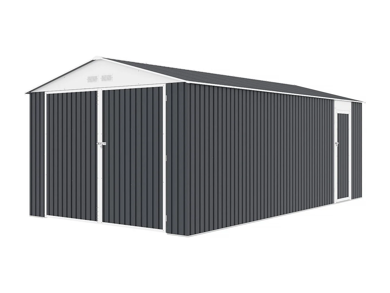 Garage en métal "Houston" 18,56m²  - Anthracite