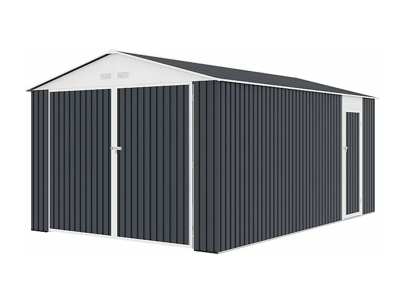 Garage métal "Houston" 15,36 m² - Anthracite