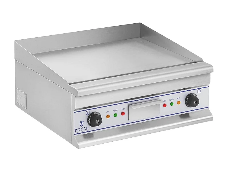 Plancha elettrica doppia 60 cm liscia 2×3 750 watt inox 14_0004049