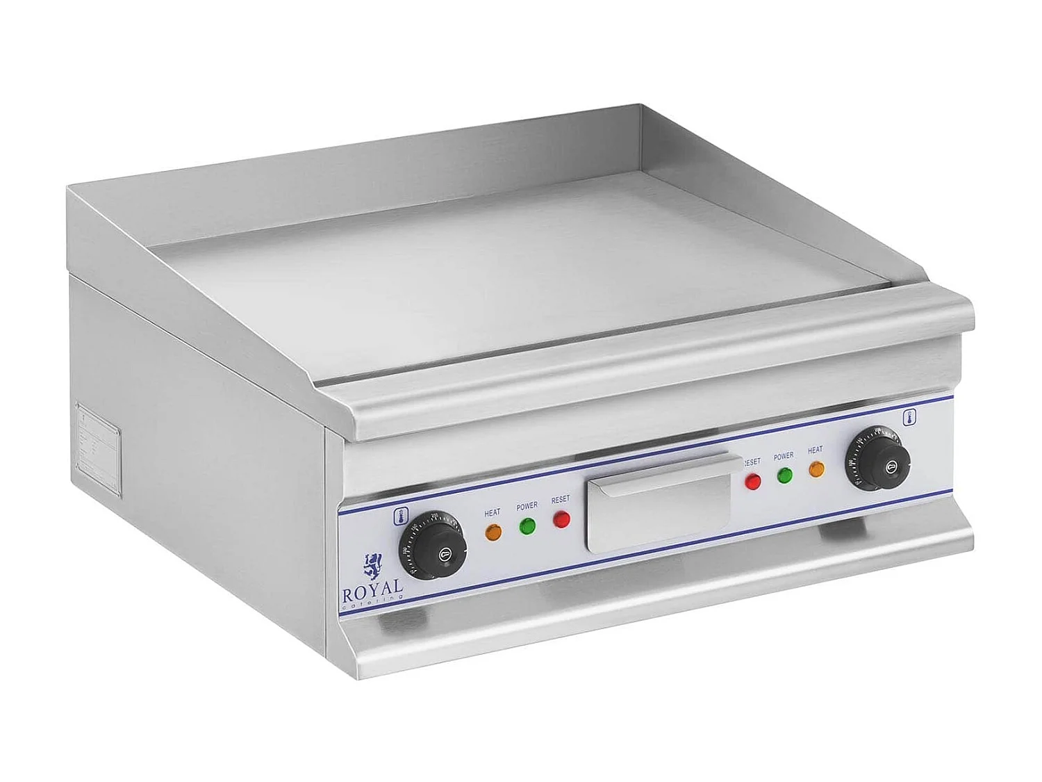 Plancha elettrica doppia 60 cm liscia 2×3 750 watt inox 14_0004049