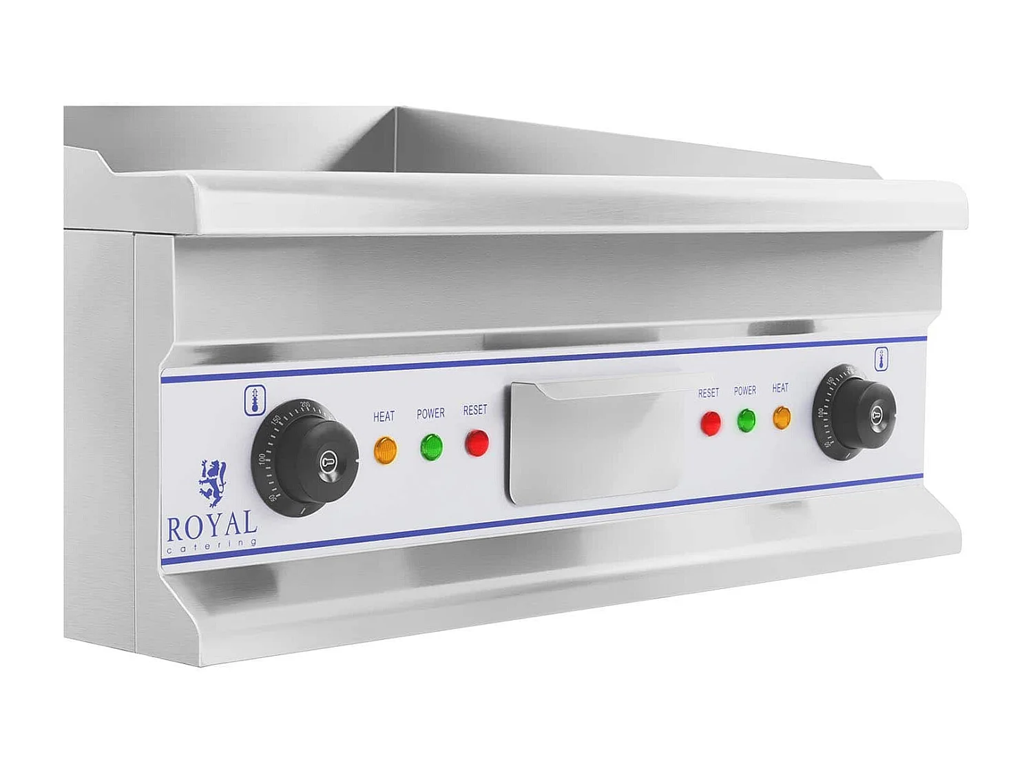 Plancha elettrica doppia 60 cm liscia 2×3 750 watt inox 14_0004049