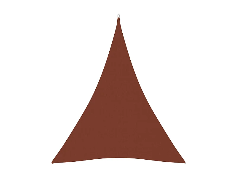 Parasol vela de sombra triangular de tela Oxford 3 x 4 x 4 m terracota 02_0009841