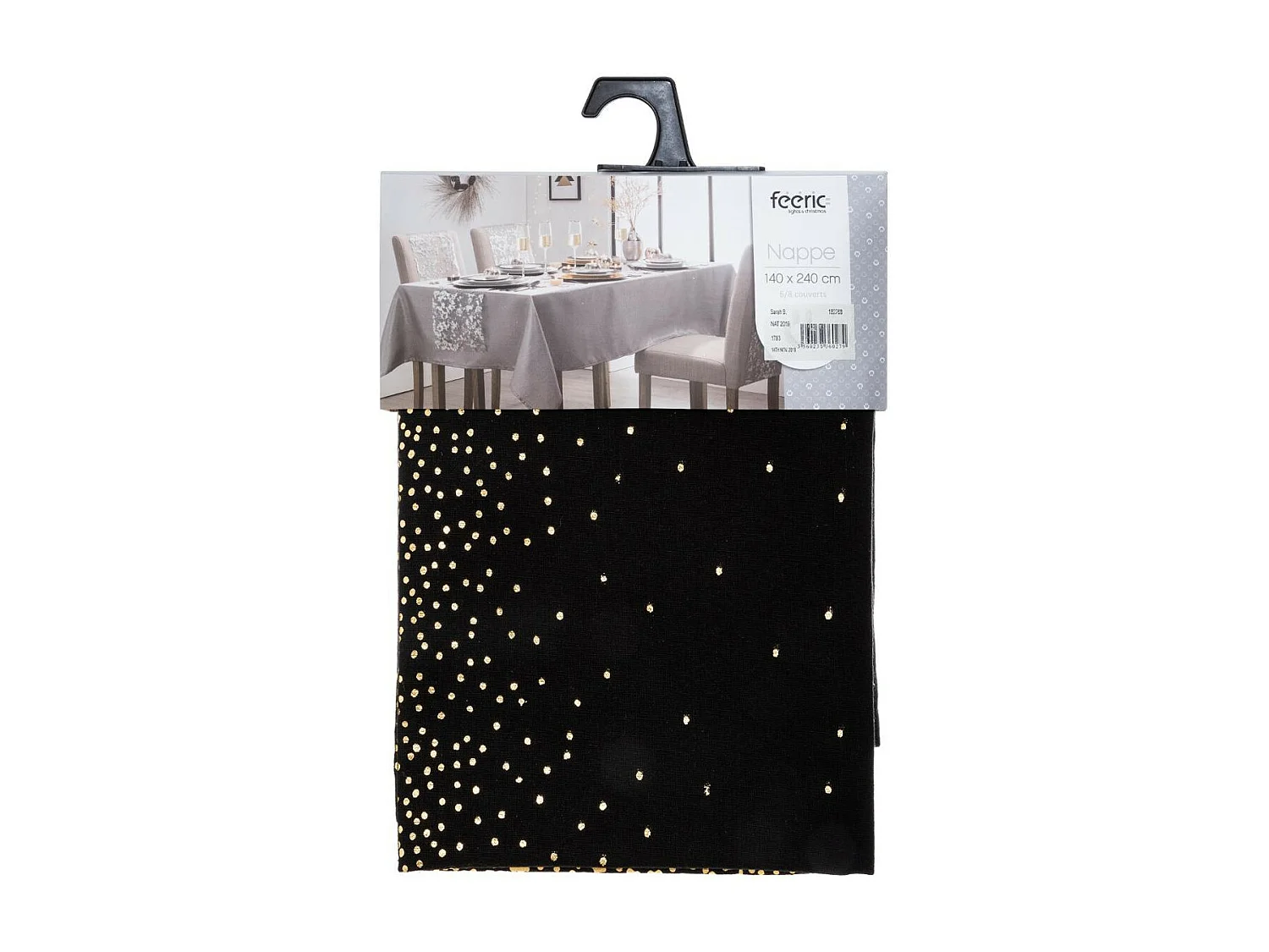 Nappe Imprimée Léopard "Colorama" 140x240cm Noir & Or