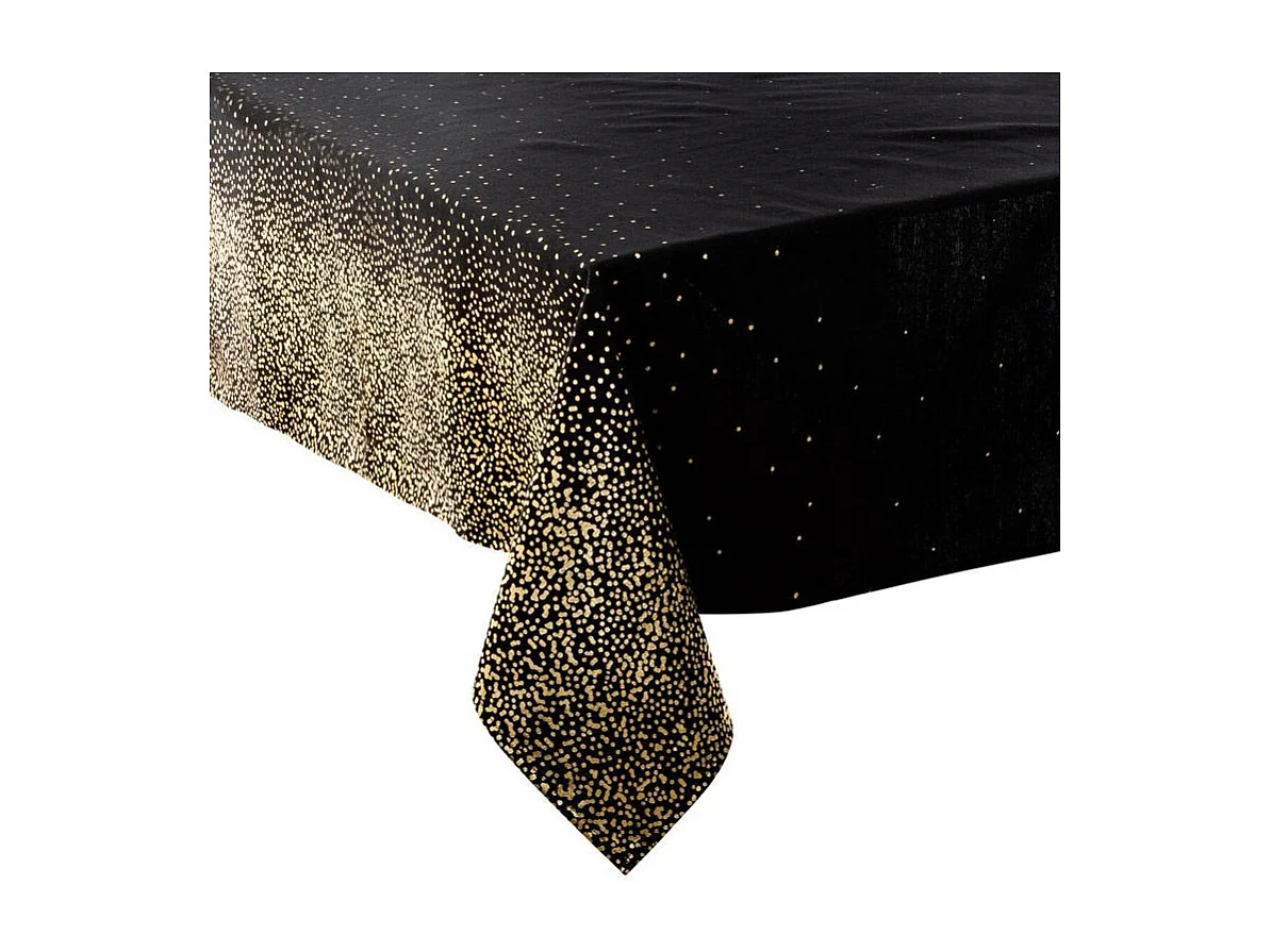 Nappe Imprimée Léopard "Colorama" 140x240cm Noir & Or