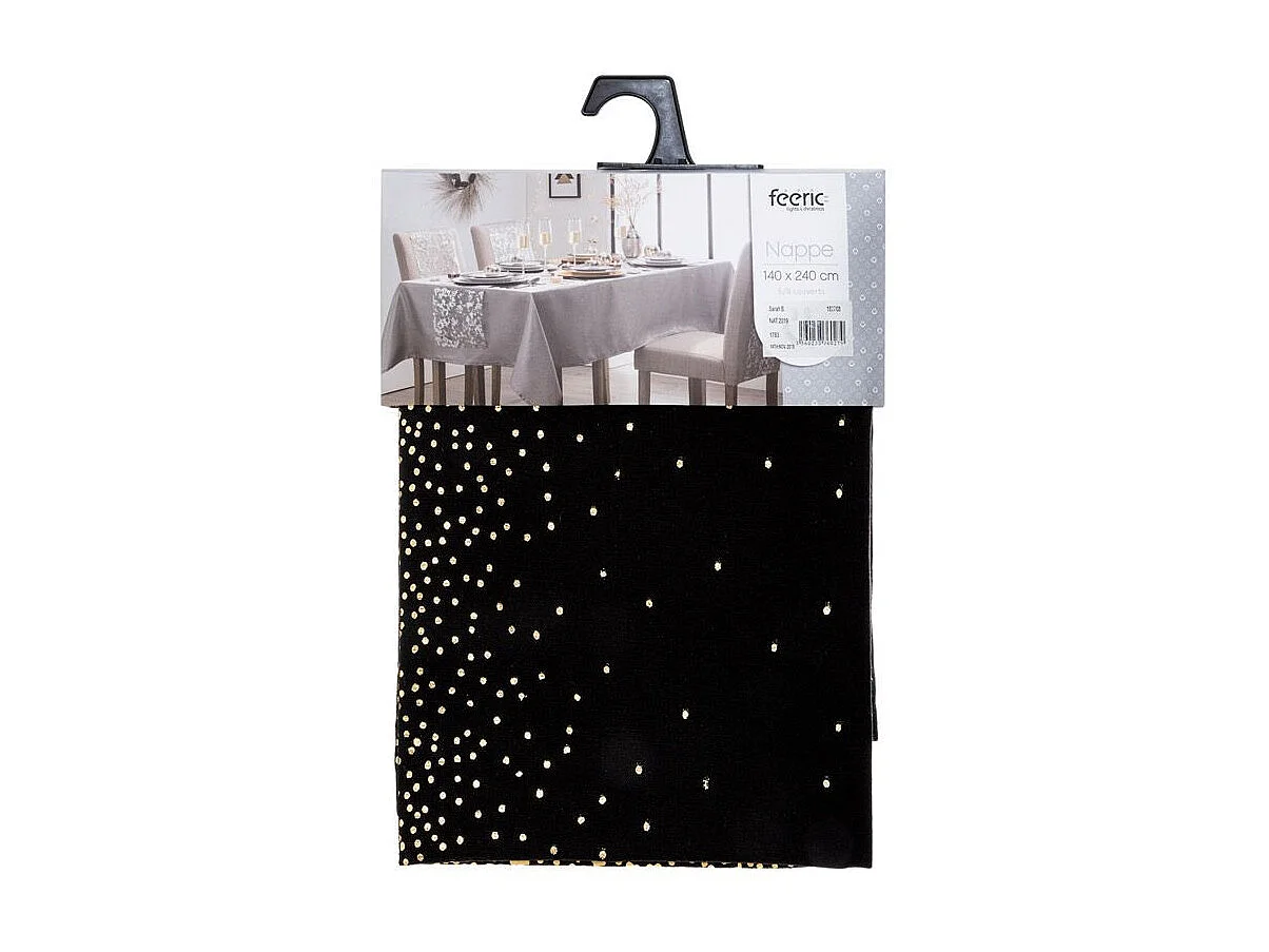 Nappe Imprimée Léopard "Colorama" 140x240cm Noir & Or