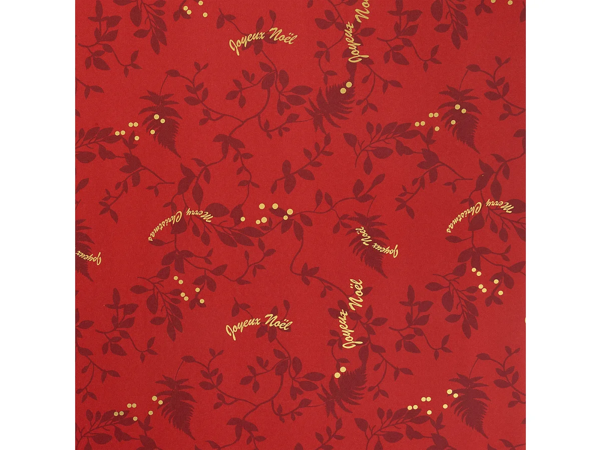 Nappe anti-taches Rouge imprimé Joyeux Noël doré 140 x 240 cm