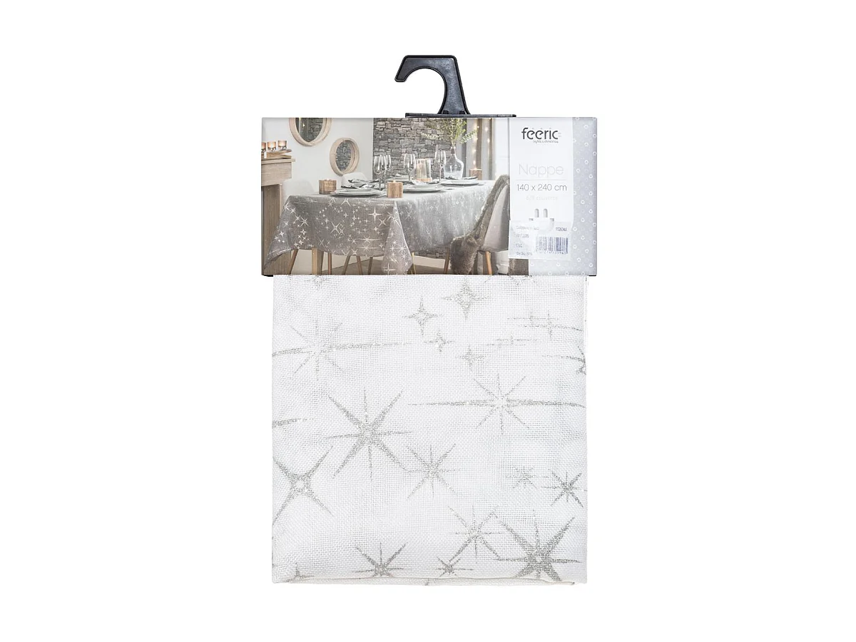 Mantel festivo con efecto de lona estrellada