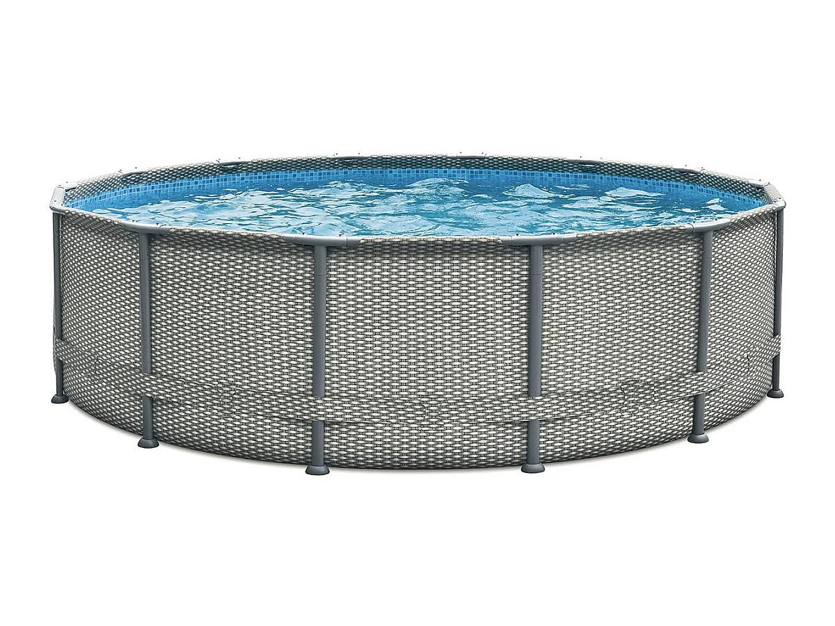 Piscine tubulaire "Elite" liner imprimé - Ø 4.88 x 1.22 m - avec filtration