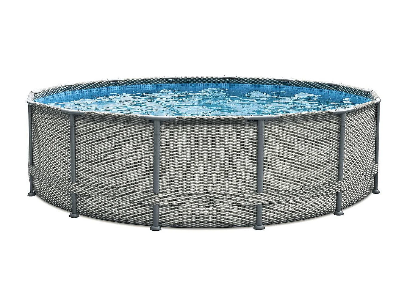 Piscine tubulaire "Elite" liner imprimé - Ø 4.88 x 1.22 m - avec filtration