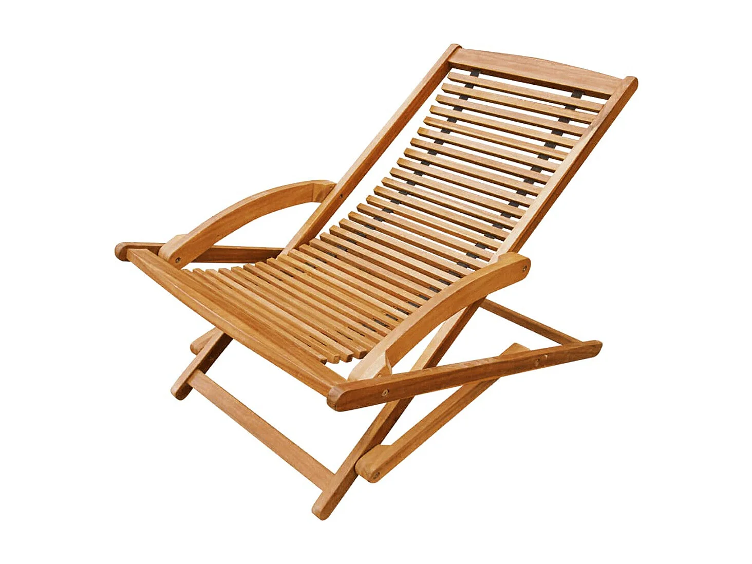 Espreguiçadeira espreguiçadeira para banhos de sol cama de jardim terraço móveis de exterior com apoio para os pés madeira de acácia maciça 02_0012568