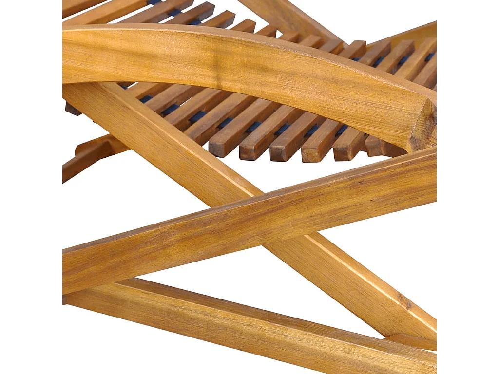 Espreguiçadeira espreguiçadeira para banhos de sol cama de jardim terraço móveis de exterior com apoio para os pés madeira de acácia maciça 02_0012568