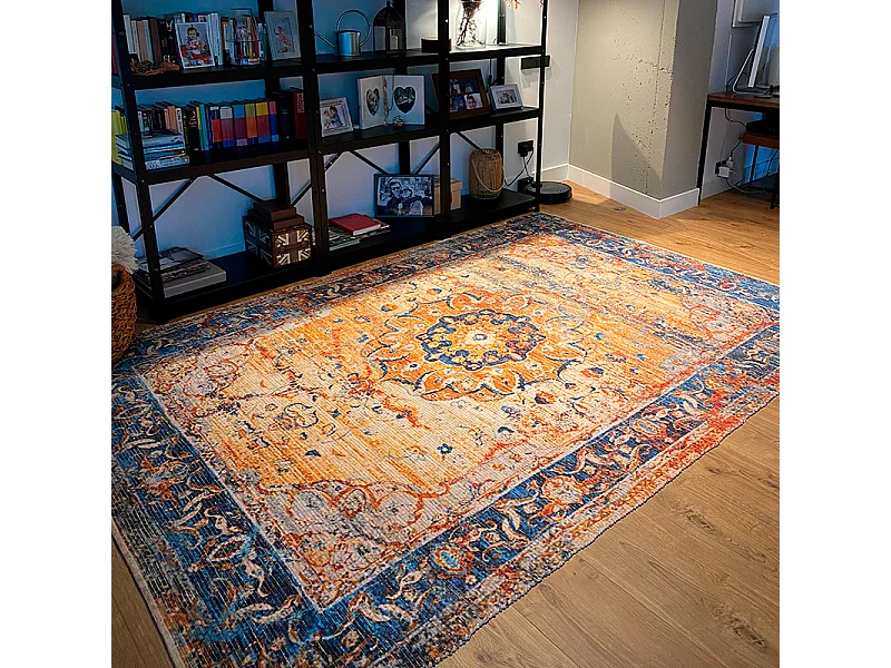 Marut Katoenen vloerkleed met print 200x300 veelkleurig