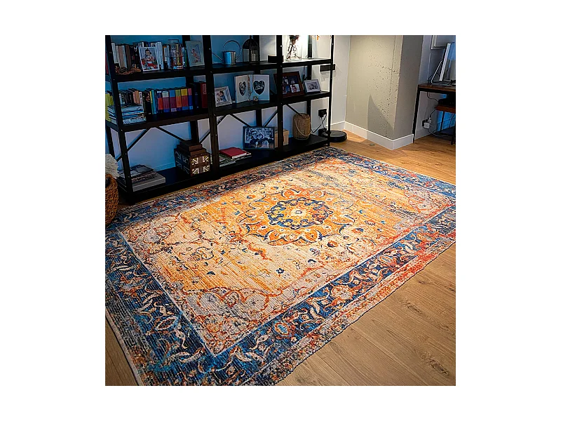 Tapis en coton imprimé Marut 120x180 Multicolore