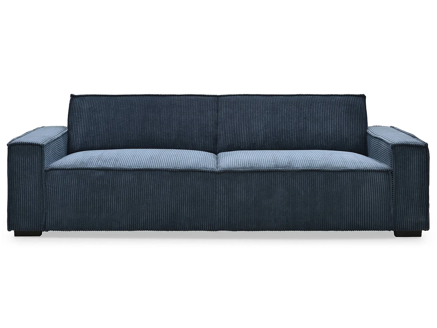 Schlafsofa Clic-Clac 3-Sitzer Roger Cord Velours Blau