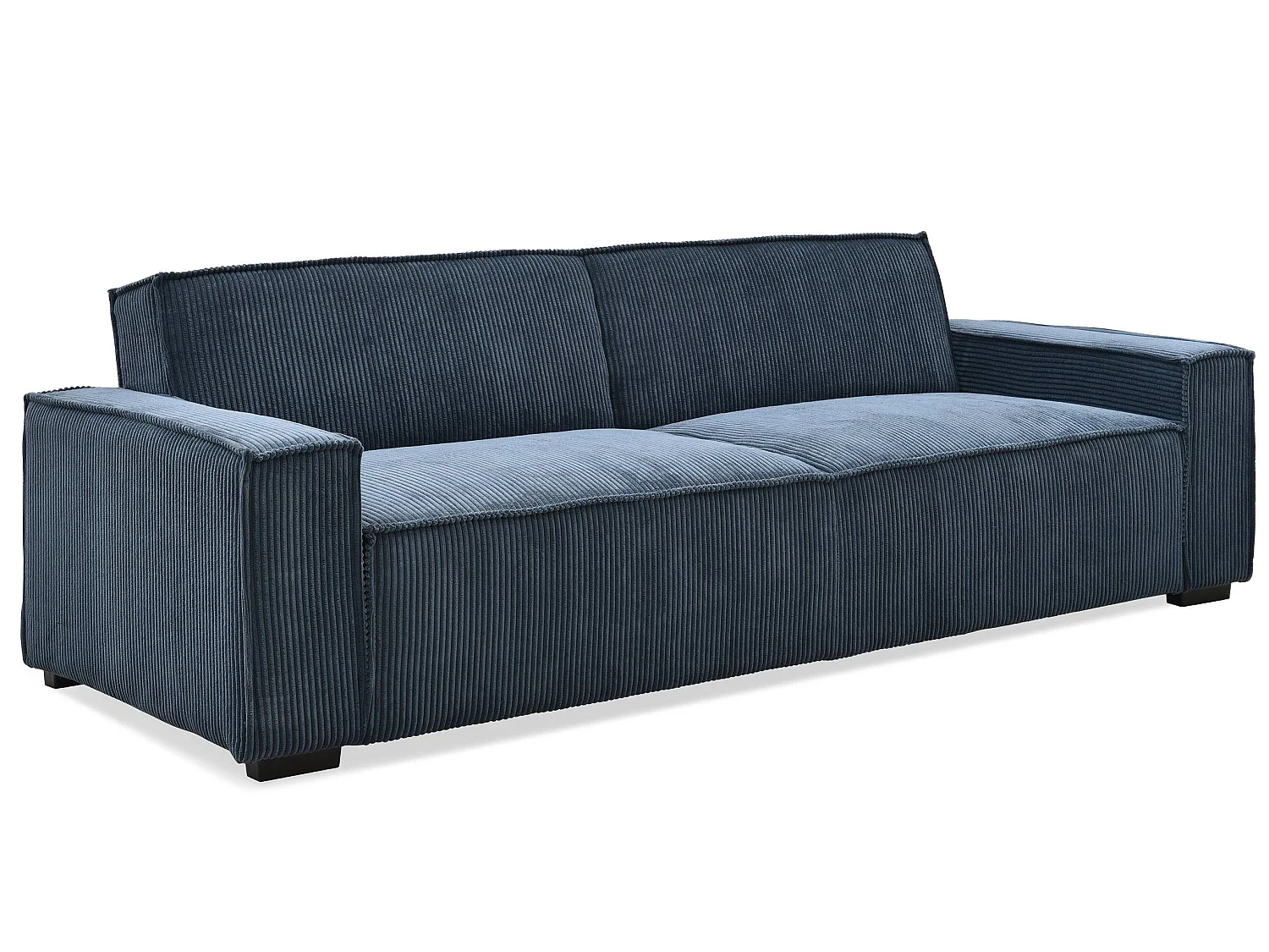 Schlafsofa Clic-Clac 3-Sitzer Roger Cord Velours Blau