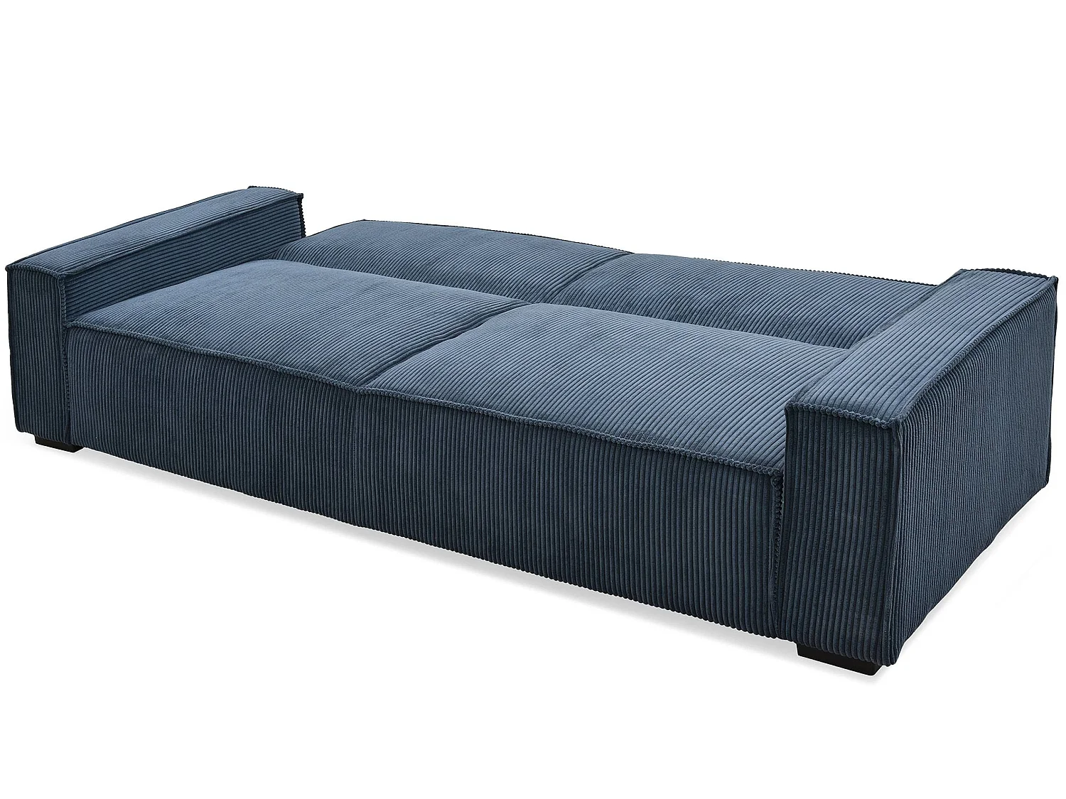 Schlafsofa Clic-Clac 3-Sitzer Roger Cord Velours Blau